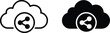 © Ripon - Cloud data sharing network icon vector illustration