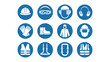 © Sabra - Workplace safety equipment icons for industrial protection