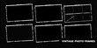 © Lalin - collection of five black rectangular frames with vintage texture photo shapes style frame graphic design scrapbooking memory album background white outlines nostalgic feel