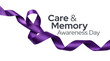 © designerjahanara - Purple ribbon for awareness. Symbol of support for memory care and health advocacy.