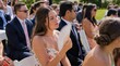 © Rosalia - Wedding guest using ceremony program fan