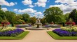 © sepstock - Blooming park with a fountain in the spring season