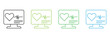 © SKETCHY - cardiogram heartbeat monitoring icon vector set heart pulse life health care cardiology diagnosis signs illustration collection