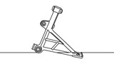 Hand truck illustration on white background.