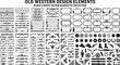 © Mazen - A large collection of old western design elements, embellishment, borders and divider lines.