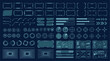 © tecna - Futuristic hud UI elements set for sci-fi digital interface design with sci fi interface technology futuristic crosshair infographic application software communication collection