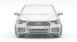 © ember10 - Automotive engineering design wireframe rendering front view