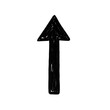 © shahida  - Black hand drawn arrow pointing up isolated on transparent background
