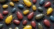 © JosLuis - Vibrant, Textured Beetles Swarm: A Rich, Detailed 3D Render