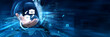 © AD - Businessman Hand Hold B2B and global corporate data networking. Commercial partnership, marketing strategy growth, enterprise sales model