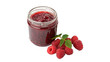 © AAAstock2025 - Glass jar filled with fresh organic raspberry jam isolated on transparent background cut out