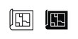 © basit - Construction plans icon outline artwork set