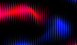 © Lienjo - Abstract Neon Red and Blue Vertical Wave Lines Background with Glowing Gradient Light Effect Vector