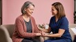 © Marin Studio - Nurse comforting patient with a gentle touch and supportive conversation