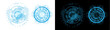 © Rafiqul - PNG image of blue HUD target circle sci-fi futuristic technology interface element isolated on transparent background