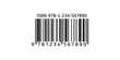 © Touqeer - ISBN 13 barcode illustration for book identification and retail publishing on transparent background