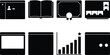 © MstRozina - E-learning and business success solid black icon set featuring certificate open book bar chart and user profile