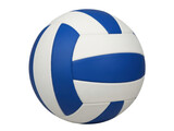 Blue and white volleyball ball isolated on a white background isolated on transparent background