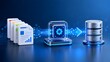 © Ahmed - Enterprise data processing architecture showing automated document analytics flow through microprocessor into secure cloud database server