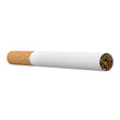 © Farrukh - 3D single unlit cigarette with filter, tobacco product render isolated on transparent background for smoking, healthcare, and addiction concept design