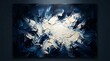 © PPS - Abstract Blue And White Textured Paint Splatter Art