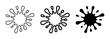 © Mobarok - Ink Splatter Vector Icons, Black Paint Splash Shapes, Liquid Droplet Graphics