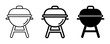© Mxgfxart - Barbecue Grill Icons, Outdoor Cooking Equipment, Summer Grilling Vector Set