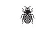 © Gerry - Black beetle icon on white background