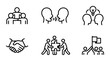 © Abdulllah - Teamwork and Collaboration Icons, Business Meeting and Communication Symbols, Partnership and Strategy Graphics, Vector Set