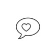 © adjik - Heart in speech bubble icon symbol 1.
