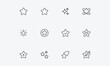 © CHAPOLCHANDRO - Editable Star Outline Icons Collection Clean Line Vector Symbols for Creative Design