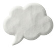© Kedelapan - White fluffy cloud shape speech bubble isolated on white.
