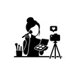 © Md - Beauty influencer streaming makeup tutorial icon