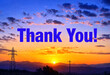 © Pro Designer Mix - Beautiful sunset sky with power lines and thank you text overlay for appreciation messages