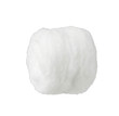 © maximon4ik - Single fluffy white cotton ball isolated on a clean white background