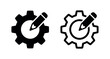 © liubomir118809 - Edit settings icon vector, customize configuration symbol with gear and pencil