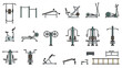 © Stock Image Paradise - Fitness equipment vector collection for gym design