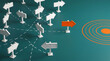 © MindsTock - Strategic business direction concept with red arrow signage strategy direction business decision planning marketing management corporate leadership abstract background challenge
