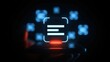 © Thi - card guides businessperson with device while algorithm video date and fund strengthen technology operations