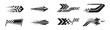 © Vector Pulse - Arrows depict a collection of racing and speed motifs.