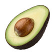 © Isolated Media - Fresh Half Avocado with Seed and Dark Skin.