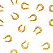 © PikePicture - pattern shoe horseshoe cartoon. logo silhouette, luck gold, western golden shoe horseshoe sign vector
