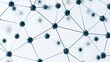 © Generative AI - Abstract digital network structure with interconnected nodes and lines on a light blue background representing connectivity