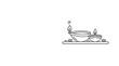 © haniyyah_Karimah - Hand drawn illustration of two lit diya oil lamps for Diwali festival.