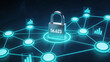 © shadeaatoine - Digital padlock with network connections