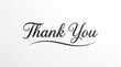 © Delara - Classic elegant cursive handwritten thank you phrase with flourished underline flourish underline