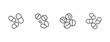 © BIBI - groups of assorted pills and capsules in simple line art style on white background  various medicinal tablets and capsules