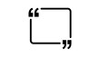 © Mohammad - Black square quotation marks on transparent background, modern simple design.