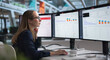 © Andrey Popov - Woman At Computer Actively Tracking IT Incidents