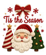 © Sadia - Tis The Season Merry Christmas 2026 Cute Crochet Santa Claus Holiday Illustration